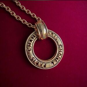 J475 Chanel Logo Necklace w/ digital COA + Box